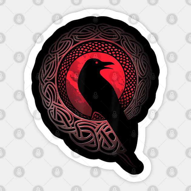 Viking, Odin, Ravens, Huginn and Muninn - Myth Graphic Sticker by The Full Moon Shop